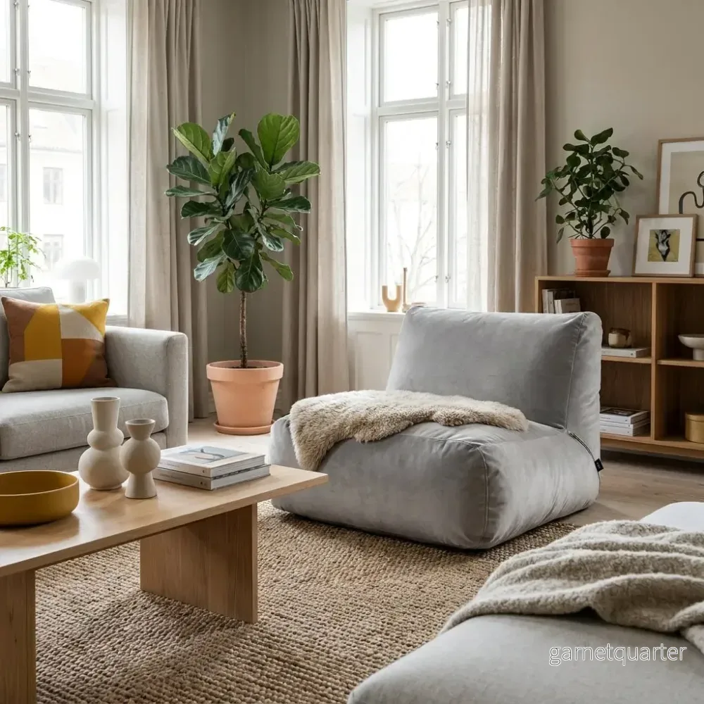 Sittsäck Soffa Tube Barcelona White Grey Sittsäck Soffa Tube Barcelona White Grey