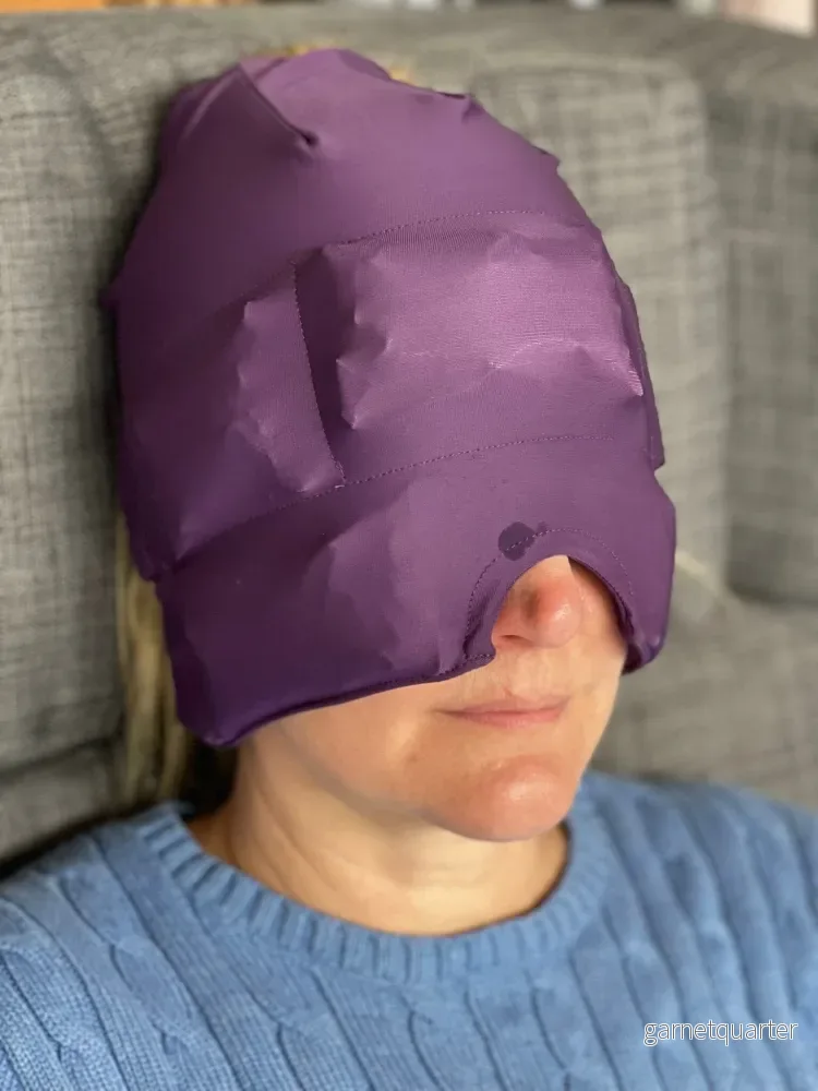Kylmask/kyllock mot huvudvärk - Återanvändbar. En storlek - Bild 2