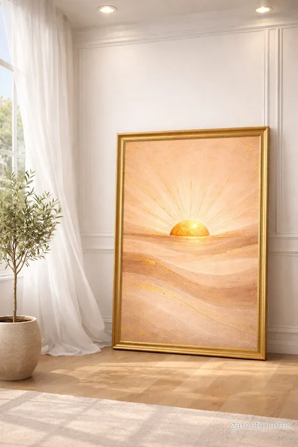 CELISTEA SOLARA DUNE - Canvas tavla Sahara – Gyllene sol över sanddyner | Celistea Atelier - Bild 2