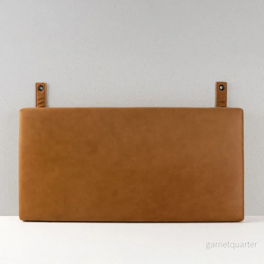 Sänggavel i Vintageläder Camel - Bild 3