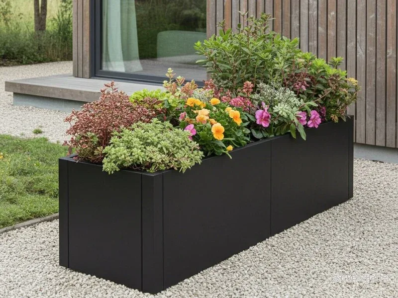 Blomlåda svartlackad CUBY 150 x 40 x H40 cm Blomlåda svartlackad CUBY 150 x 40 x H40 cm