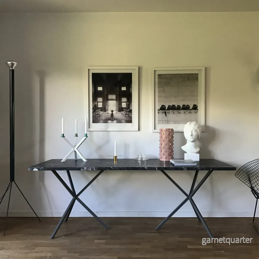 NEB Rectangular Table With Top In Grigio Carnico Marble NEB Rectangular Table With Top In Grigio Carnico Marble