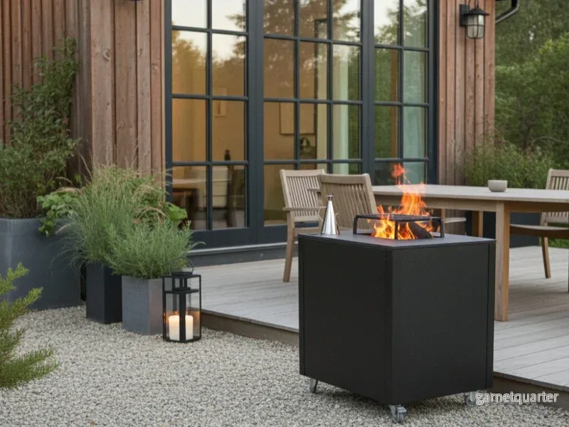Lägereldsgrill i svartlackerat stål CUBY – 80 × 80 × 80 cm Lägereldsgrill i svartlackerat stål CUBY – 80 × 80 × 80 cm