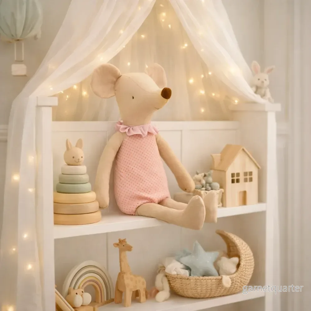 LILLA SKATT SERIEN – Gosedjurs mus i tyg för barnrum – Dop present & barn present | 35–60 cm | Flicka eller pojke LILLA SKATT SERIEN – Gosedjurs mus i tyg för barnrum – Dop present & barn present | 35–60 cm | Flicka eller pojke