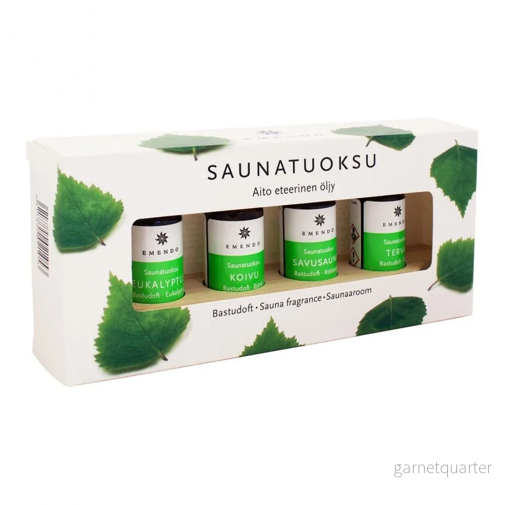 Emendo Bastudoft 4 X 10 ml med Träställning Emendo Bastudoft 4 X 10 ml med Träställning