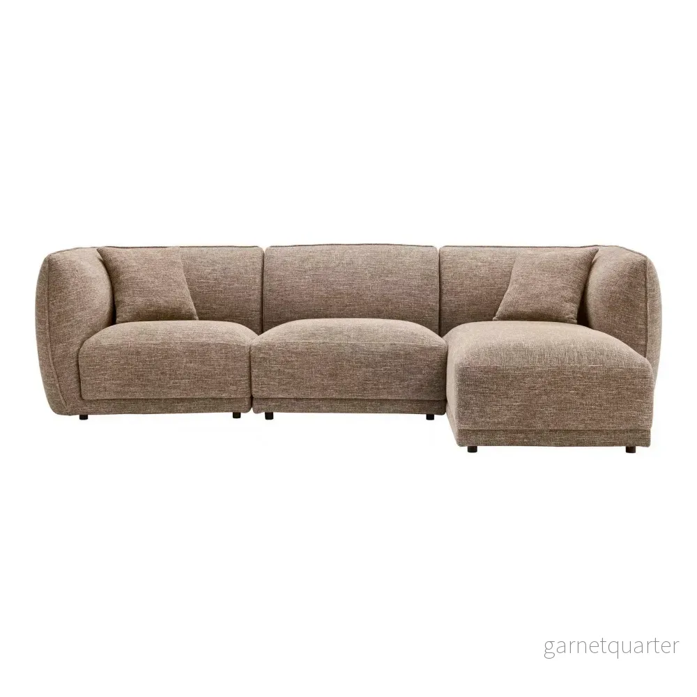 House Nordic Noor loungesoffa – högervänd, brun