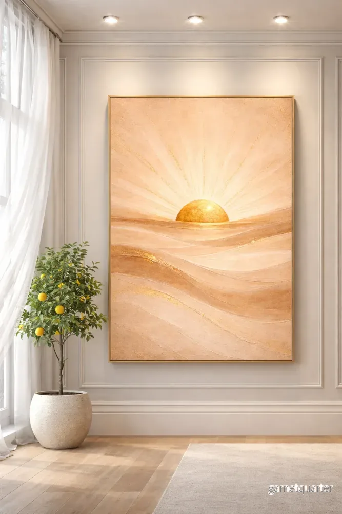 CELISTEA SOLARA DUNE - Canvas tavla Sahara – Gyllene sol över sanddyner | Celistea Atelier - Bild 3