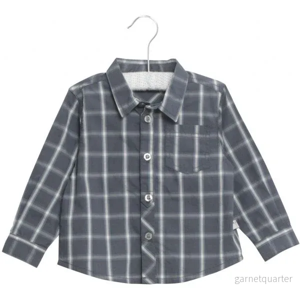 Wheat Shirt Olof Greyblue Wheat Shirt Olof Greyblue