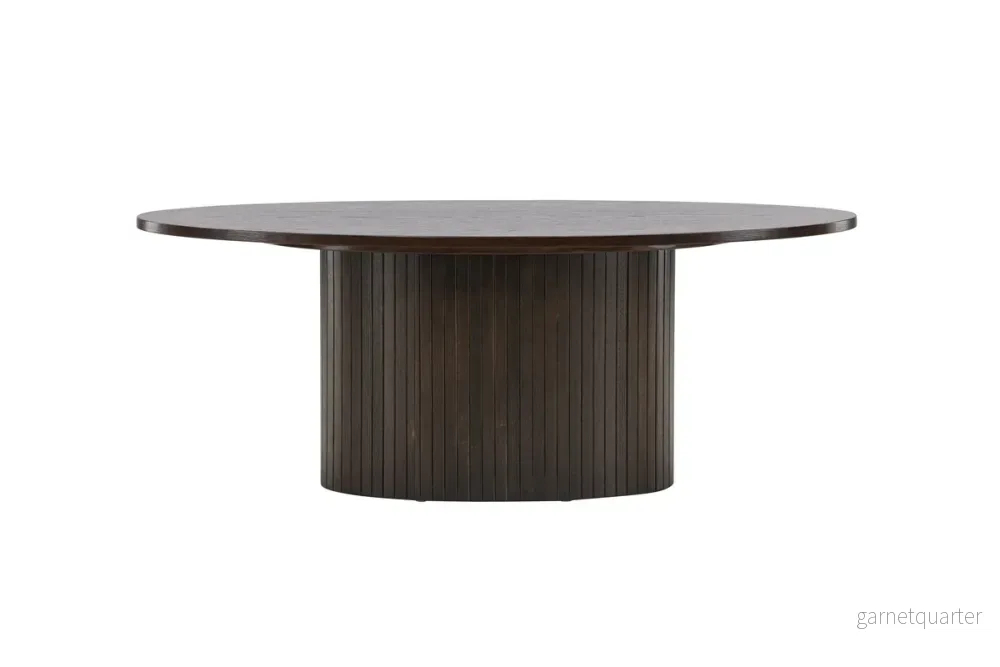 Bianca ovalt soffbord, mocka - Bild 2