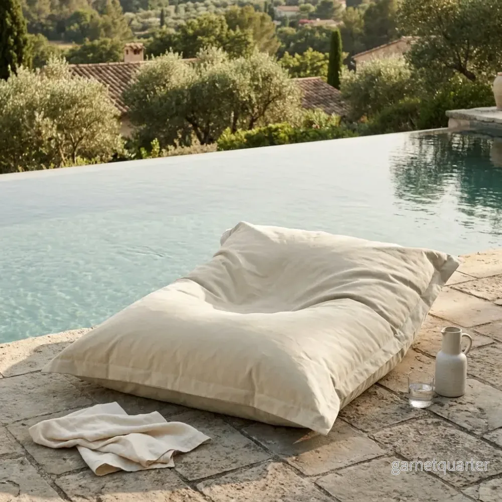 1me Colorin OEKO-TEX ® - bean bag sittsäck & sittkudde Ivory