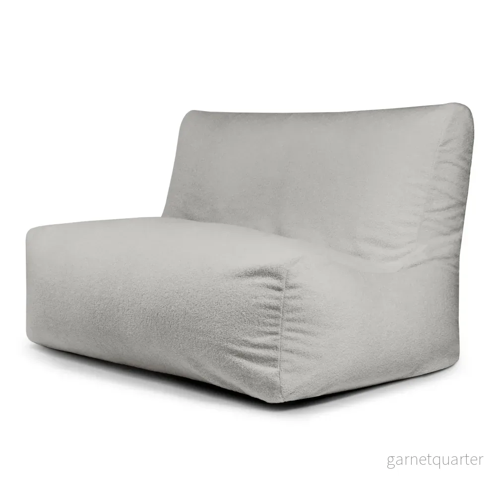 Sittsäck Soffa Seat Teddy White Grey
