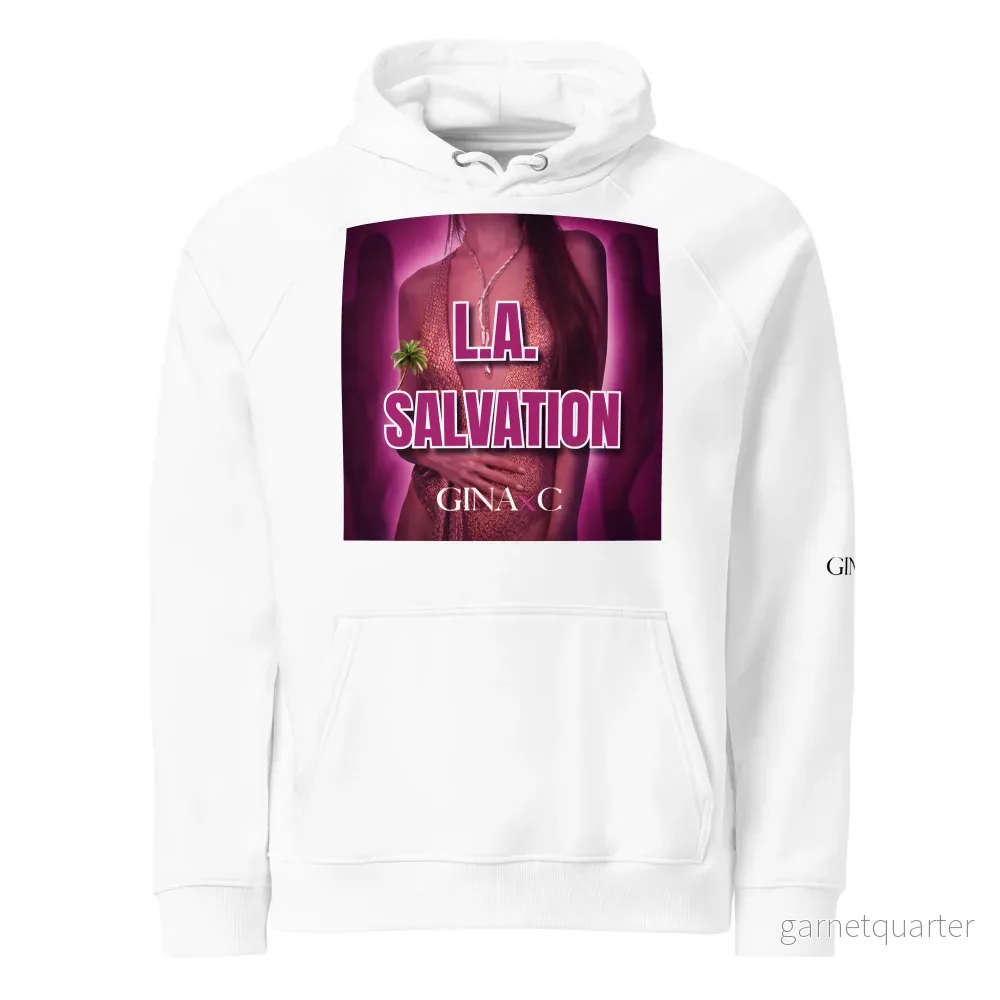 GINAxC – L.A. Salvation – Unisex Eco Raglan Hoodie GINAxC – L.A. Salvation – Unisex Eco Raglan Hoodie