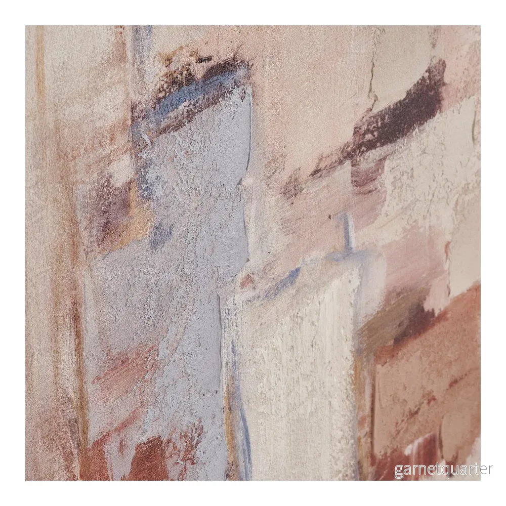 House Nordic Inez canvastavla med handmålade detaljer sand/beige 100 × 150 cm - Bild 3