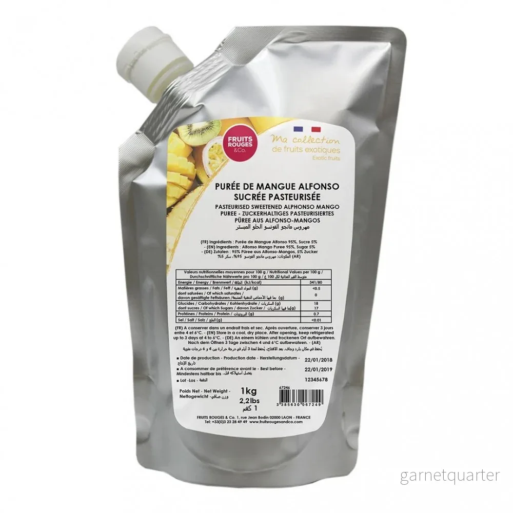 Mango fruktpuré 1kg – Fruits Rouges & Co Mango fruktpuré 1kg – Fruits Rouges & Co