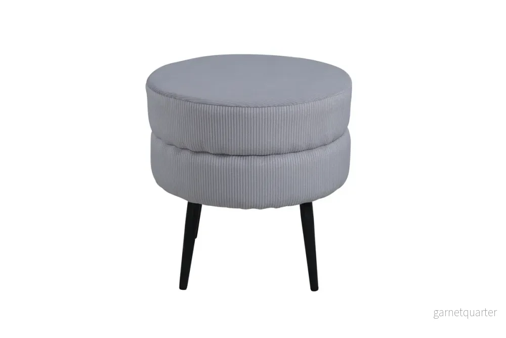 Pot puff/fotpall, grå - Bild 2