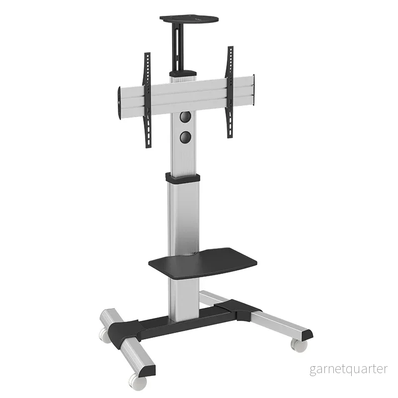 Wolff Mount TV robust rullbar golvstativ | Universell | Aluminium | Skärmar upp till 70 tum | Höjd 210 cm