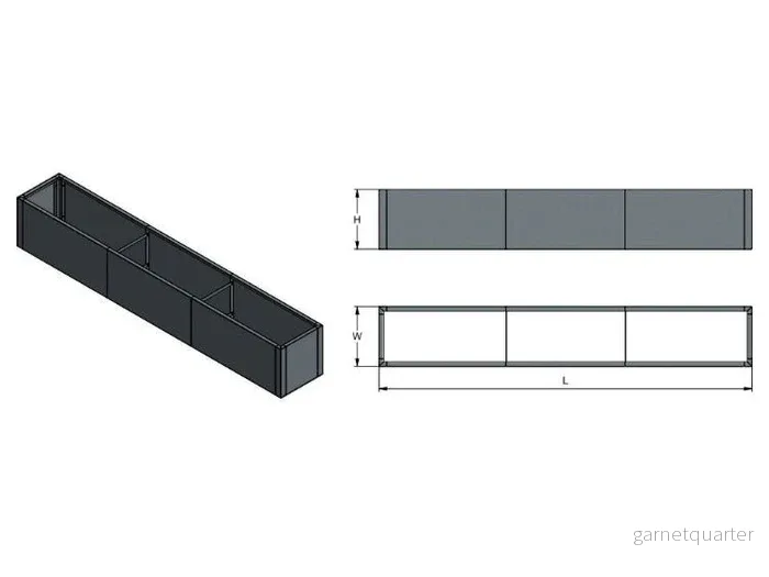 Specialmått – CUBY blomlåda i galvaniserat stål - Bild 2