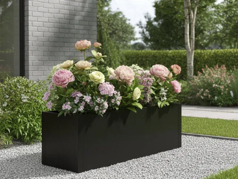 Blomlåda svartlackad CUBY 120 x 40 x H40 cm - Bild 2