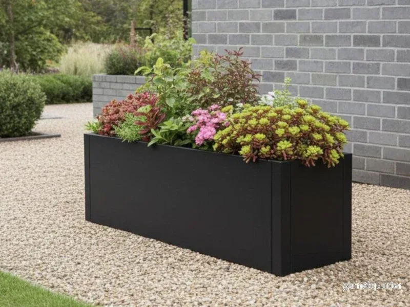 Blomlåda svartlackad CUBY 120 x 40 x H40 cm - Bild 3