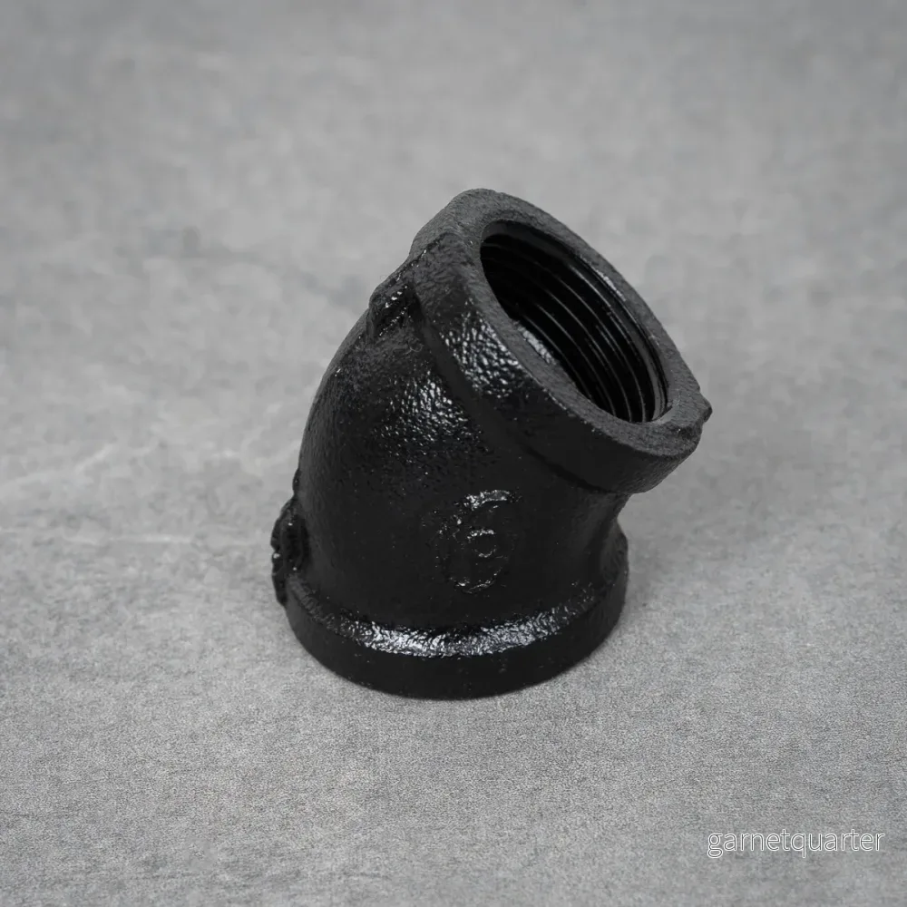 Rörböj 45° - 26 mm - Svartlackerad