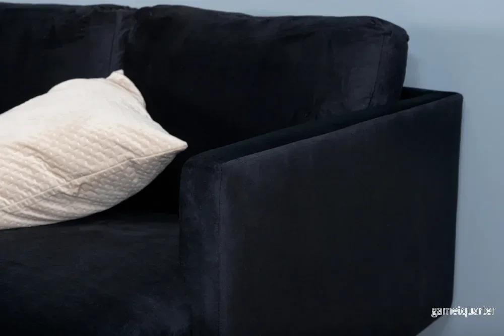 Zoom divansoffor, svart - Bild 3