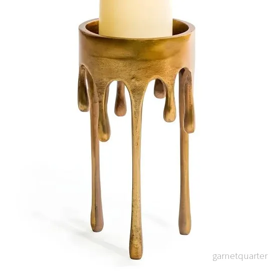 Surrealistisk Stor Ljusstake I Guld – ”Dalí” I Aluminium