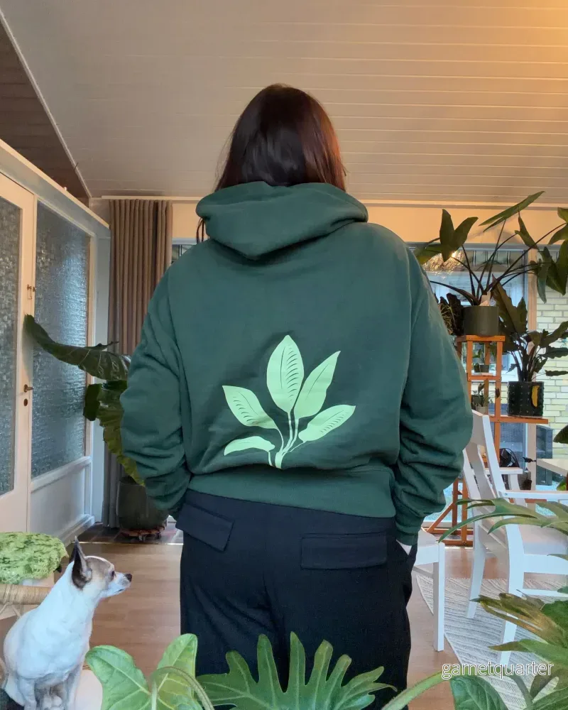 CRAZY PLANT PARENT Grön hoodie - Bild 2