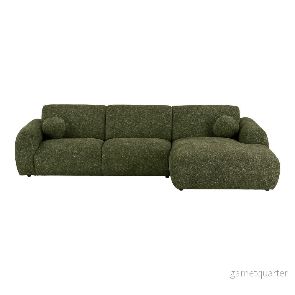 House Nordic Clyde loungesoffa – högervänd, olivgrön