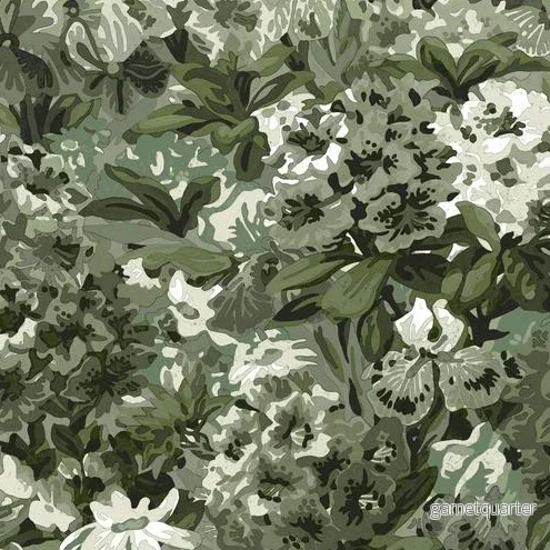 Dynväv Grön Blommig, 1090:-/m Dynväv Grön Blommig, 1090:-/m