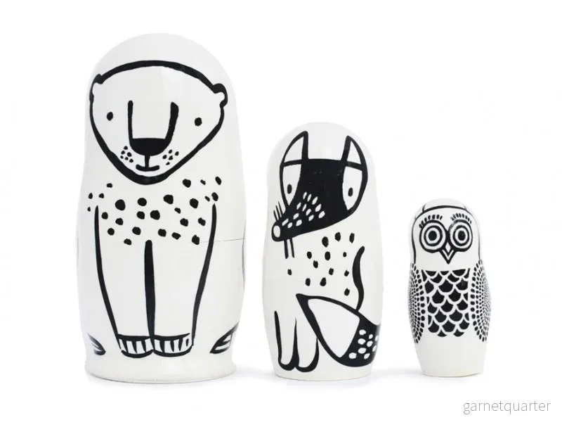 Wee Gallery Set of 3 Nesting Dolls (Forest)