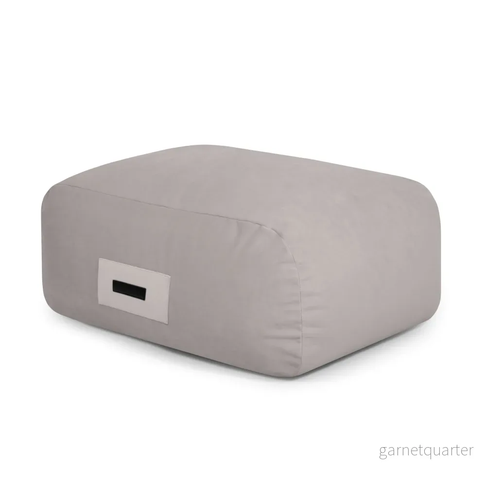 Barnfåtölj  Sittsäck Snug Sittpuff 83 Barcelona White Grey