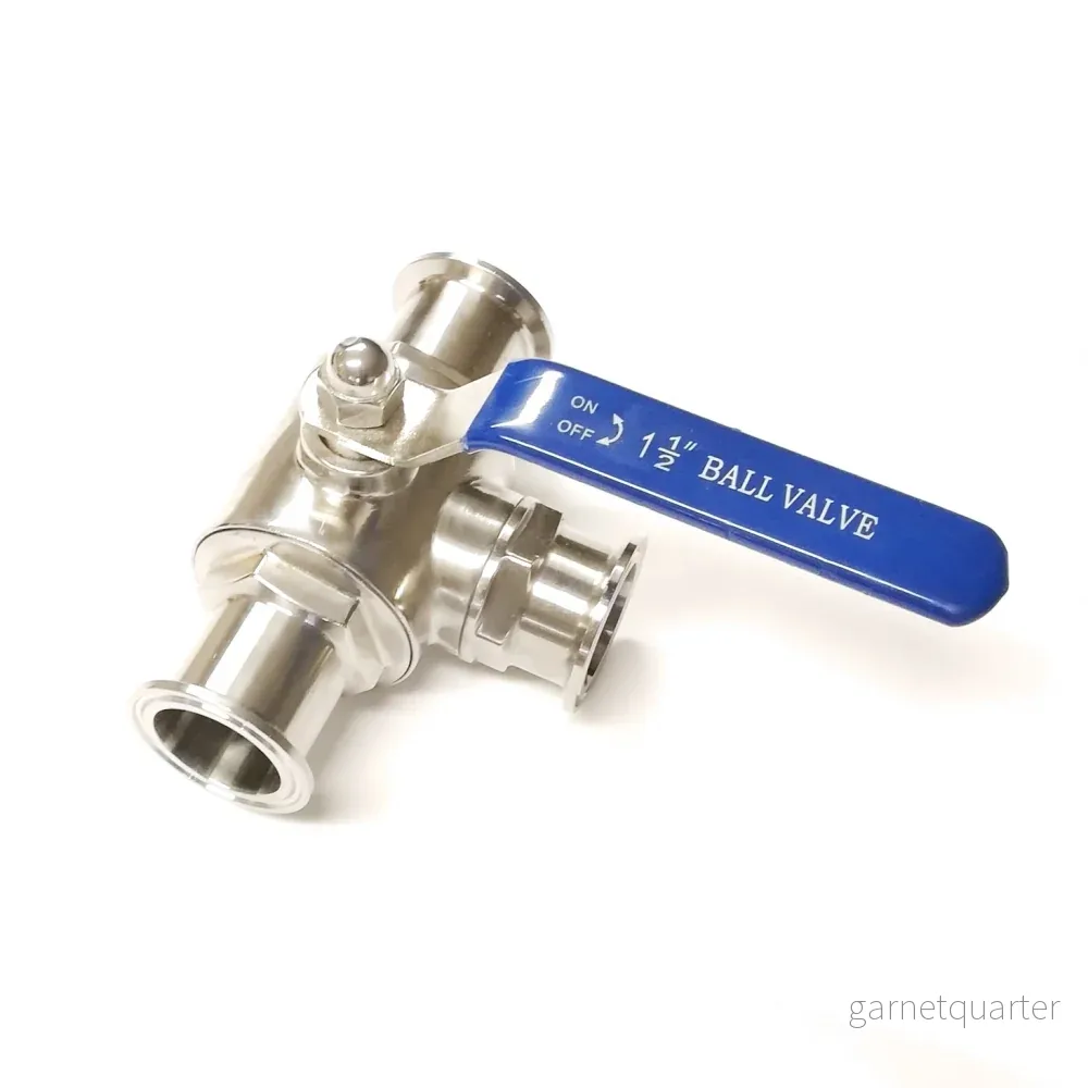 1,5″ Tri-Clamp Trevägs Kulventil 1,5″ Tri-Clamp Trevägs Kulventil